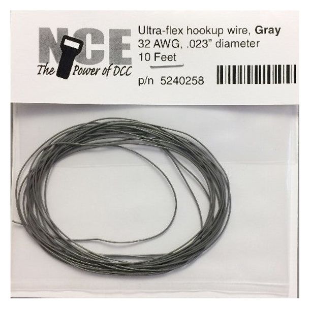 GRAY WIRE 32AWG 10FT - NCE - ModelCars.com
