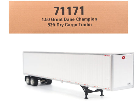 Great Dane Champion 53ft Dry Cargo Trailer White "Transport Series" 1/50 Diecast Model by Diecast Masters-Diecast Masters-ModelCars.com