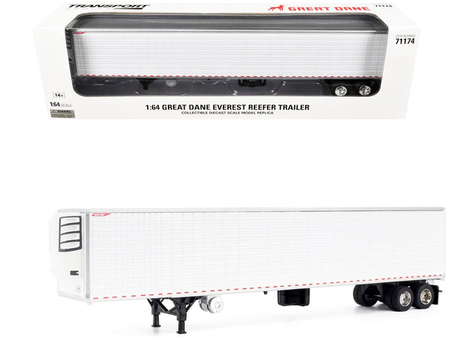 Great Dane Everest 53ft Refridgerated Trailer White "Transport Series" 1/64 Diecast Model by Diecast Masters-Diecast Masters-ModelCars.com