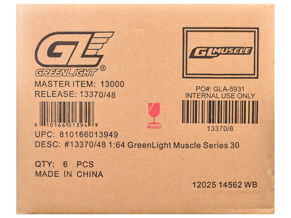 "GreenLight Muscle" Series 30 Set of 6 pieces 1/64 Diecast Model Cars by Greenlight-Greenlight-ModelCars.com