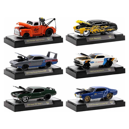 "Ground Pounders" 6 Cars Set Release 23 IN DISPLAY CASES Limited Edition to 9000 pieces Worldwide 1/64 Diecast Model Cars by M2 Machines-M2-ModelCars.com