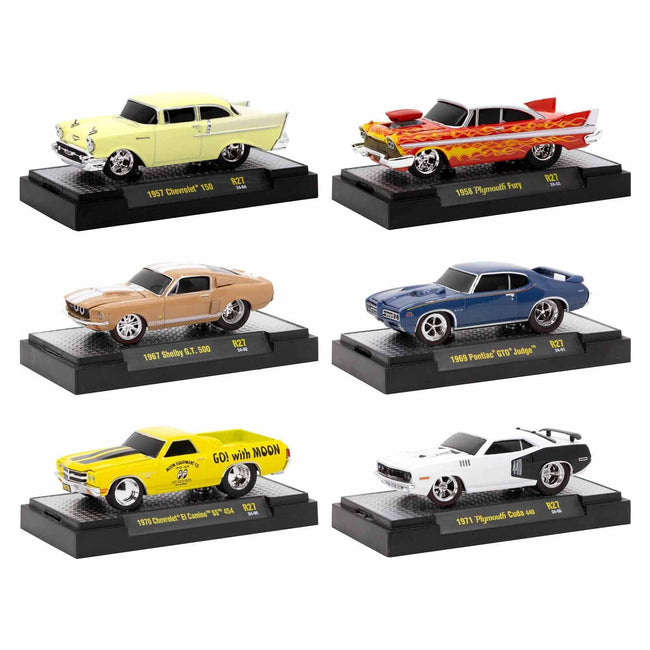 "Ground Pounders" 6 Cars Set Release 27 IN DISPLAY CASES Limited Edition 1/64 Diecast Model Cars by M2 Machines-M2-ModelCars.com
