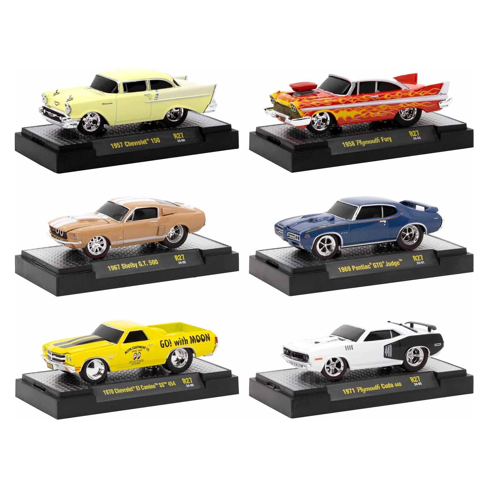 "Ground Pounders" 6 Cars Set Release 27 IN DISPLAY CASES Limited Edition 1/64 Diecast Model Cars by M2 Machines - M2 - ModelCars.com
