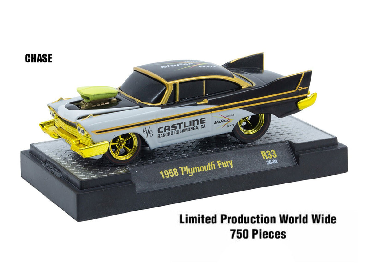 "Ground Pounders" 6 Cars Set Release 33 IN DISPLAY CASES Limited Edition 1/64 Diecast Model Cars by M2 Machines-M2-ModelCars.com