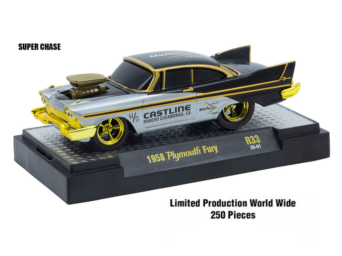 "Ground Pounders" 6 Cars Set Release 33 IN DISPLAY CASES Limited Edition 1/64 Diecast Model Cars by M2 Machines-M2-ModelCars.com