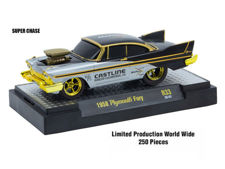 "Ground Pounders" 6 Cars Set Release 33 IN DISPLAY CASES Limited Edition 1/64 Diecast Model Cars by M2 Machines-M2-ModelCars.com