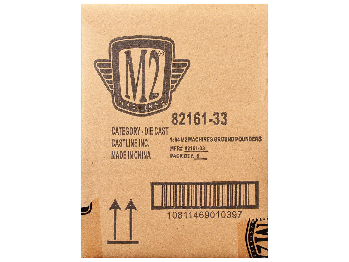 "Ground Pounders" 6 Cars Set Release 33 IN DISPLAY CASES Limited Edition 1/64 Diecast Model Cars by M2 Machines-M2-ModelCars.com