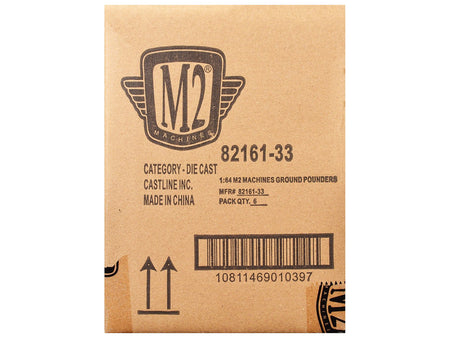 "Ground Pounders" 6 Cars Set Release 33 IN DISPLAY CASES Limited Edition 1/64 Diecast Model Cars by M2 Machines-M2-ModelCars.com