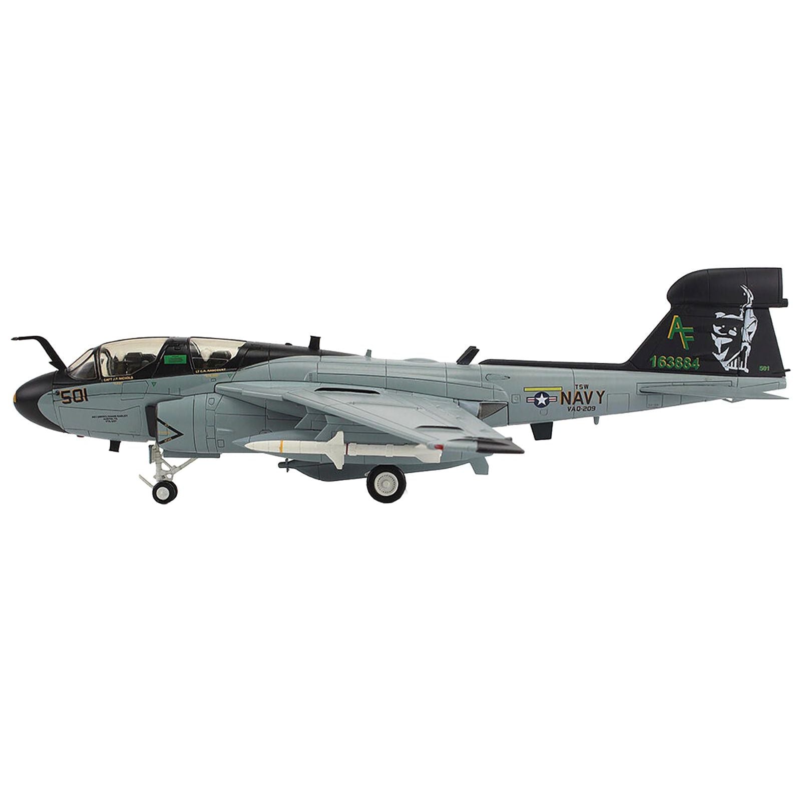 Grumman EA - 6B Prowler Aircraft "163884/501 VAQ - 209 Star Warriors" (2010) United States Navy "Air Power Series" 1/72 Diecast Model by Hobby Master - Hobby Master - ModelCars.com