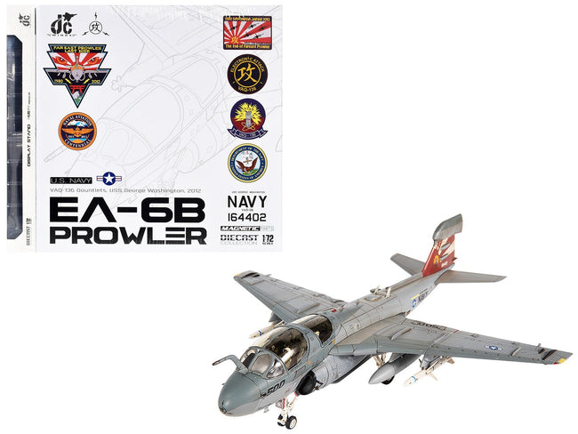Grumman EA-6B Prowler Attack Aircraft "VAQ-136 Gauntlets USS George Washington" (2012) United States Navy 1/72 Diecast Model by JC Wings-JC Wings-ModelCars.com