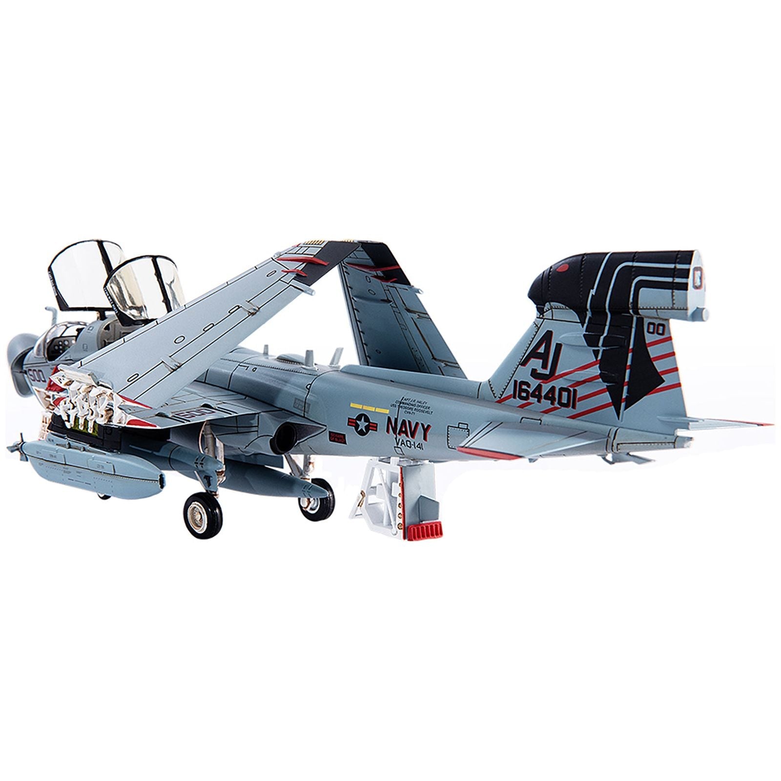Grumman EA - 6B Prowler War Plane "U.S. Navy VAQ - 141 Shadowhawks USS Theodore Roosevelt" (2007) 1/72 Diecast Model by JC Wings - JC Wings - ModelCars.com
