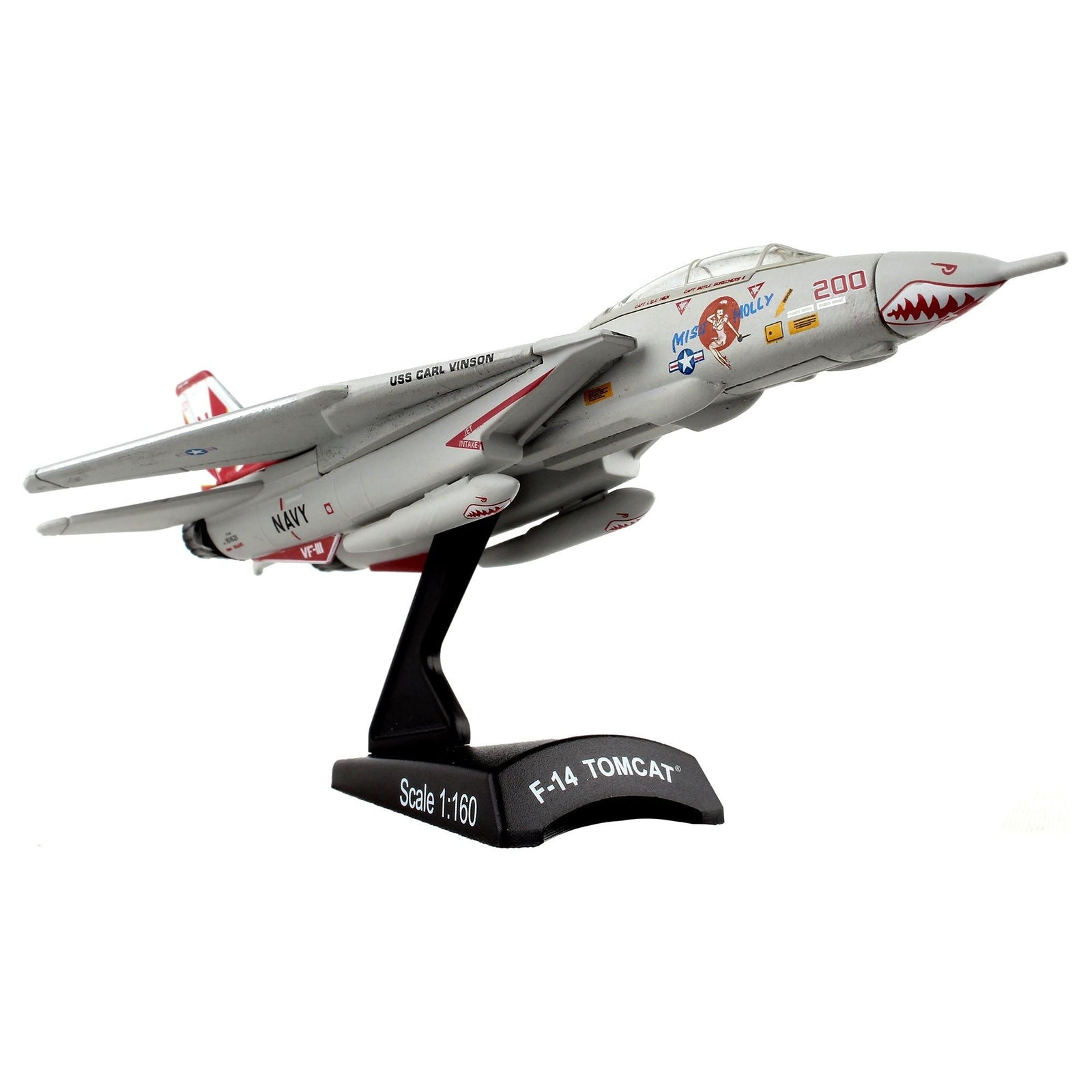 Grumman F - 14 Tomcat Fighter Aircraft VF - 111 Sundowners "Miss Molly" United States Navy 1/160 Diecast Model Airplane by Postage Stamp - Postage Stamp - ModelCars.com