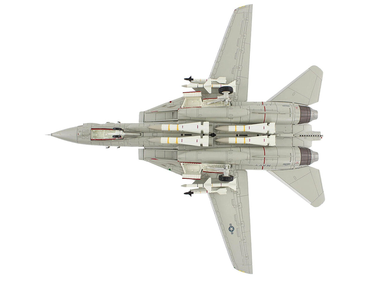 Grumman F-14A Tomcat Fighter Aircraft "Sukhoi Killer VF-41 Black Aces USS Nimitz" (1981) United States Navy "Air Power Series" 1/72 Diecast Model by Hobby Master-Hobby Master-ModelCars.com