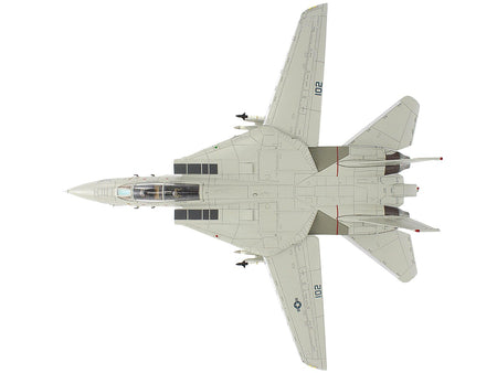 Grumman F-14A Tomcat Fighter Aircraft "Sukhoi Killer VF-41 Black Aces USS Nimitz" (1981) United States Navy "Air Power Series" 1/72 Diecast Model by Hobby Master-Hobby Master-ModelCars.com