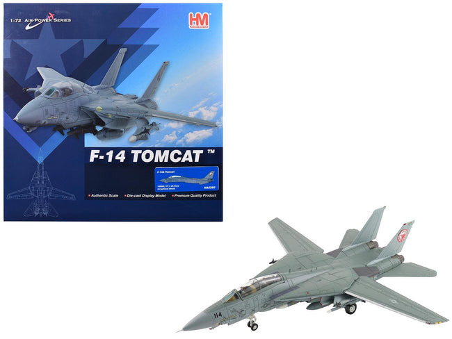 Grumman F-14A Tomcat Fighter Aircraft "VF-1 (with Optional Decals)" United States Navy "Air Power Series" 1/72 Diecast Model by Hobby Master-Hobby Master-ModelCars.com