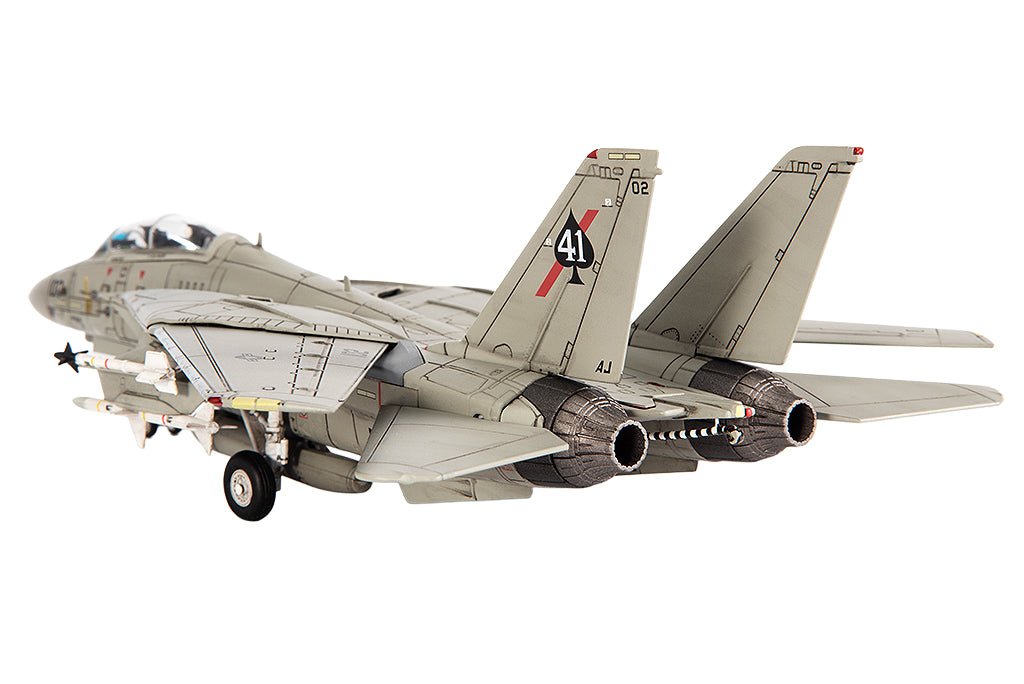 Grumman F-14A Tomcat Fighter Aircraft "VF-41 Black Aces USS Nimitz Gulf of Sidra" (1981) United States Navy 1/72 Diecast Model by JC Wings-JC Wings-ModelCars.com