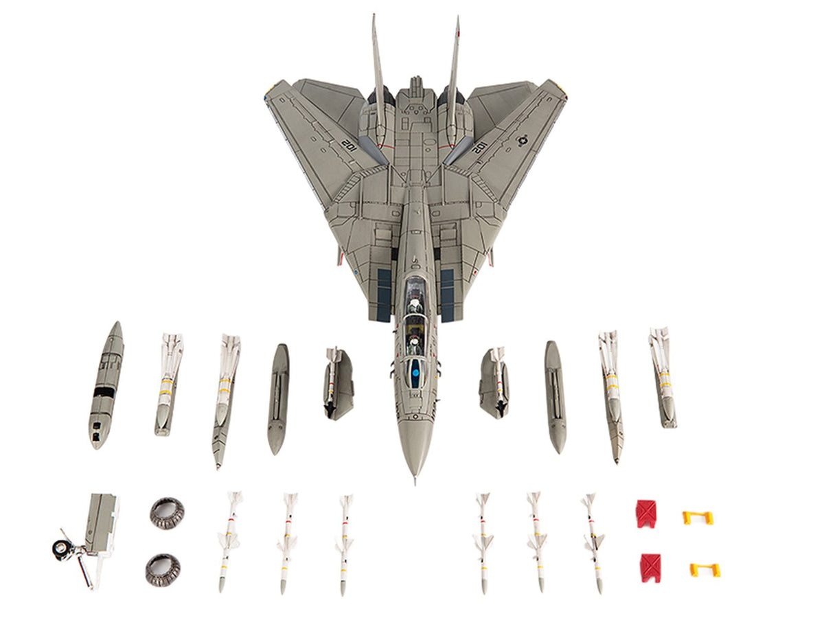 Grumman F-14A Tomcat Fighter Aircraft "VF-41 Black Aces USS Nimitz Gulf of Sidra" (1981) United States Navy 1/72 Diecast Model by JC Wings-JC Wings-ModelCars.com