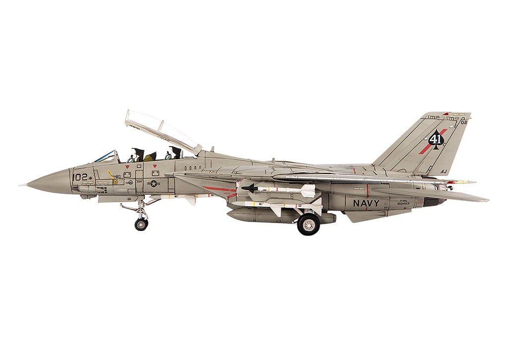 Grumman F-14A Tomcat Fighter Aircraft "VF-41 Black Aces USS Nimitz Gulf of Sidra" (1981) United States Navy 1/72 Diecast Model by JC Wings-JC Wings-ModelCars.com