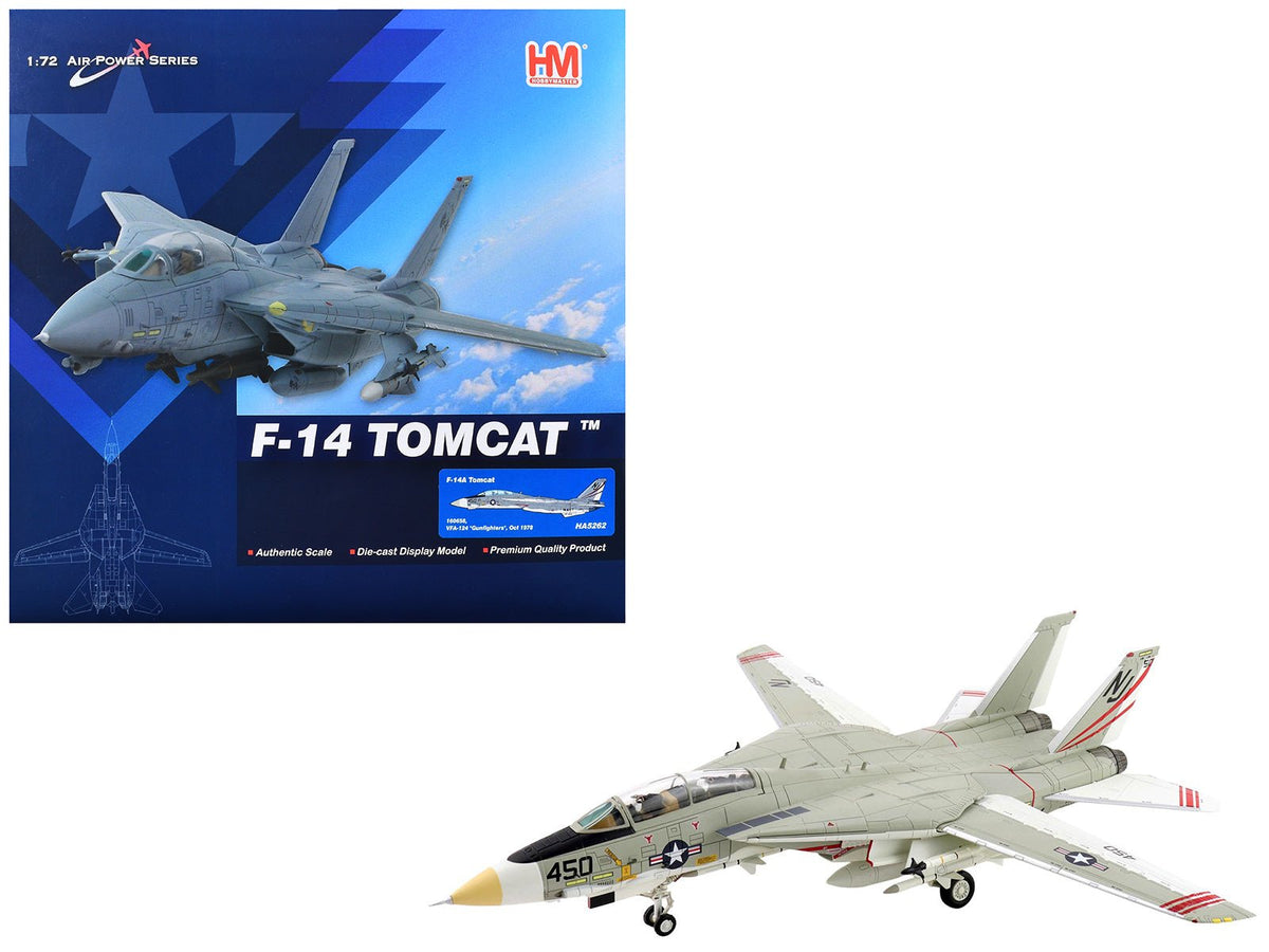 Grumman F-14A Tomcat Fighter Aircraft "VFA-124 Gunfighters" (1978) United States Navy "Air Power Series" 1/72 Diecast Model by Hobby Master-Hobby Master-ModelCars.com