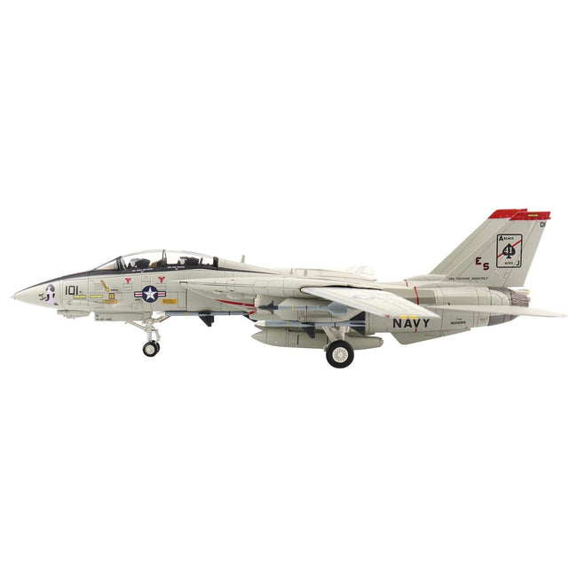 Grumman F - 14A Tomcat "Queen of Spades" Fighter Aircraft "Black Aces" "VF - 41 Operation Desert Storm" (June 1991) "Air Power Series" 1/72 Diecast Model by Hobby Master - Hobby Master - ModelCars.com