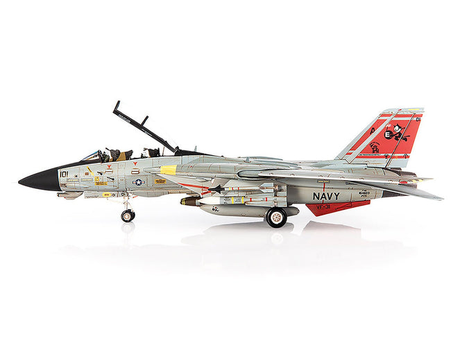 Grumman F-14D Tomcat Fighter Aircraft "VF-31 Tomcatters USS Theodore Roosevelt The Last Flight" (2006) United States Navy 1/72 Diecast Model by JC Wings-JC Wings-ModelCars.com