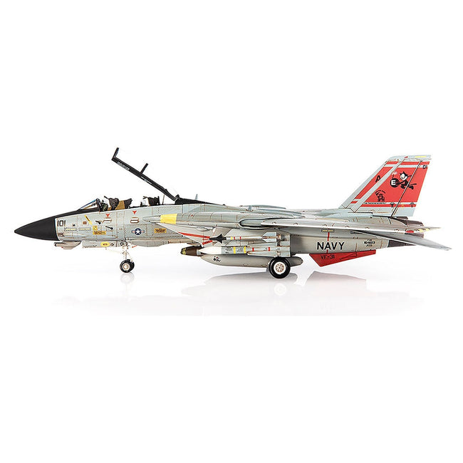 Grumman F-14D Tomcat Fighter Aircraft "VF-31 Tomcatters USS Theodore Roosevelt The Last Flight" (2006) United States Navy 1/72 Diecast Model by JC Wings-JC Wings-ModelCars.com