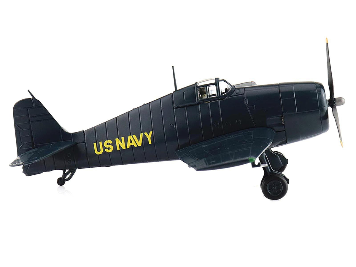 Grumman F6F-5 Hellcat Fighter Aircraft "Blue Angels #1-4 Decals" (1946) United States Navy "Air Power Series" 1/72 Diecast Model by Hobby Master-Hobby Master-ModelCars.com
