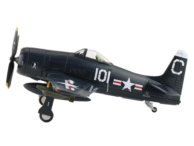 Grumman F8F-2 Bearcats Fighter Aircraft "121717 VF-61 Jolly Rogers" (1949) United States Navy "SkyMax Flying Heroes" Series 1/72 Diecast Model by Hobby Master-Hobby Master-ModelCars.com