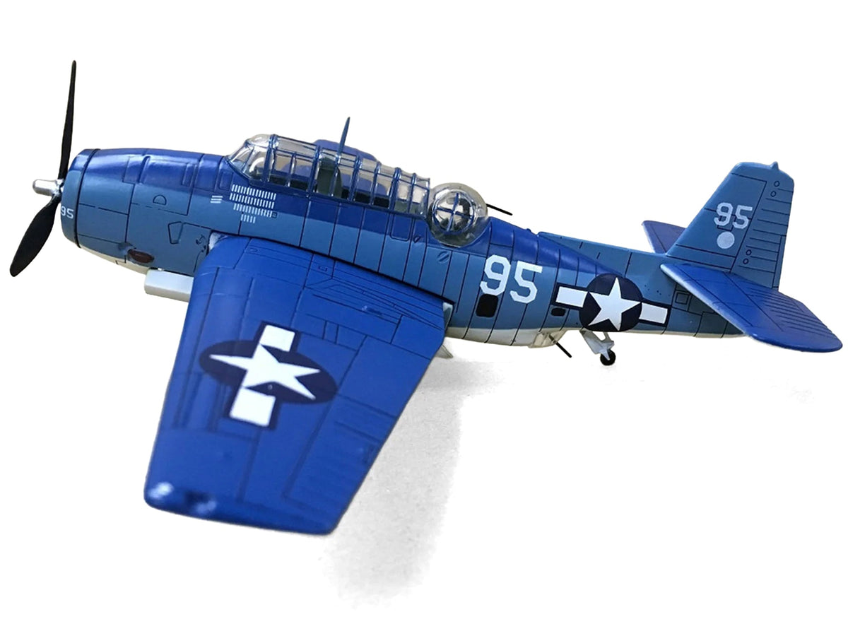 Grumman TBF Avenger Bomber Aircraft "White 95 USS Hornet" (1944) United States Navy 1/72 Diecast Model by Militaria Die Cast-Militaria Die Cast-ModelCars.com