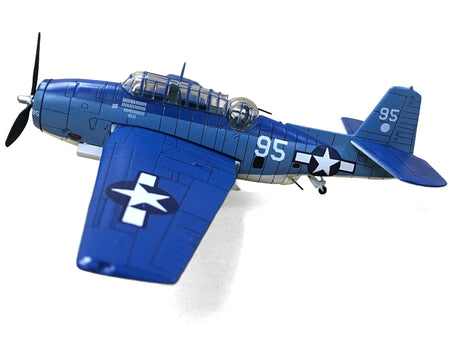 Grumman TBF Avenger Bomber Aircraft "White 95 USS Hornet" (1944) United States Navy 1/72 Diecast Model by Militaria Die Cast-Militaria Die Cast-ModelCars.com