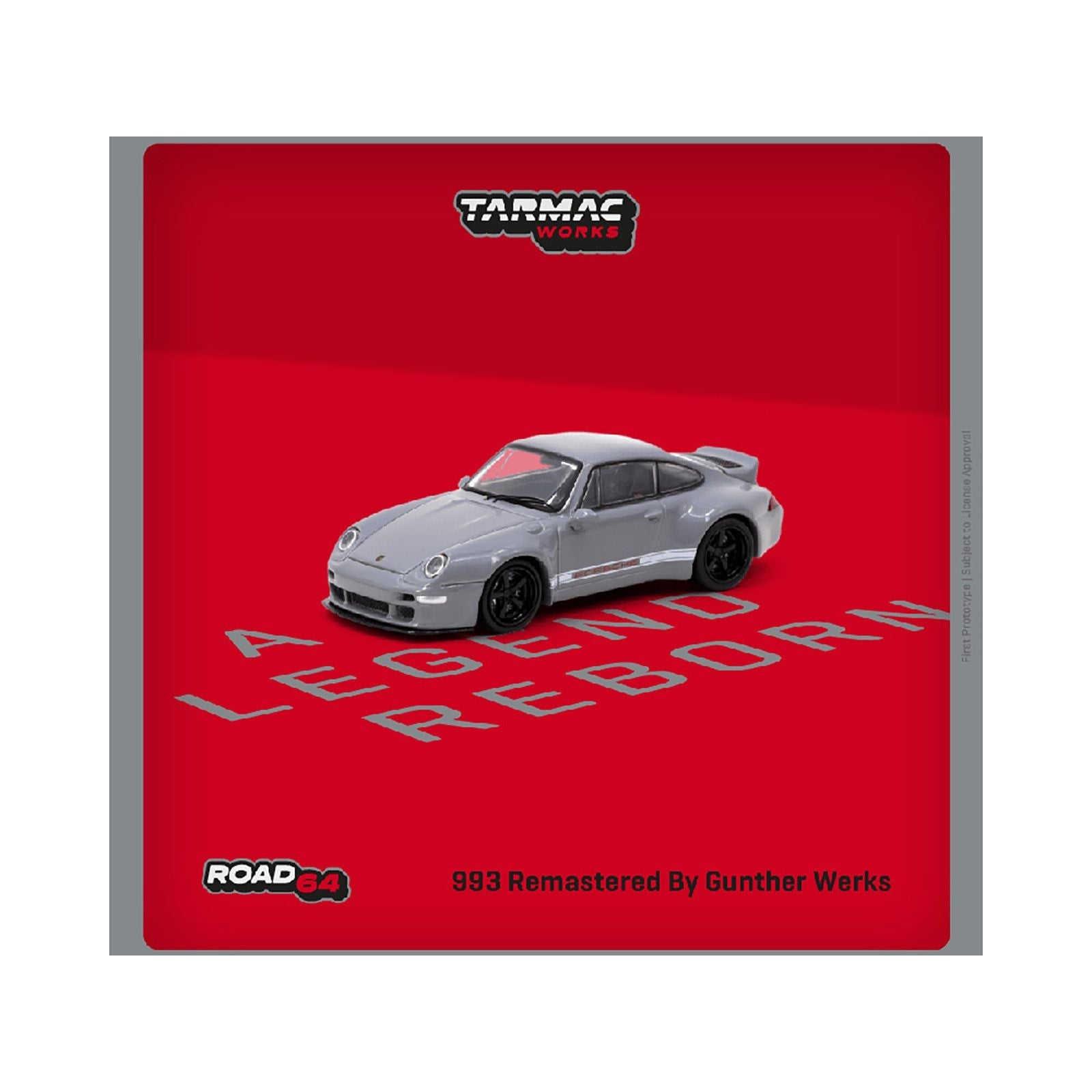 Gunther Werks 993 Gray "Road64" Series 1/64 Diecast Model Car by Tarmac Works - Tarmac Works - ModelCars.com