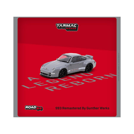 Gunther Werks 993 Gray "Road64" Series 1/64 Diecast Model Car by Tarmac Works - Tarmac Works - ModelCars.com