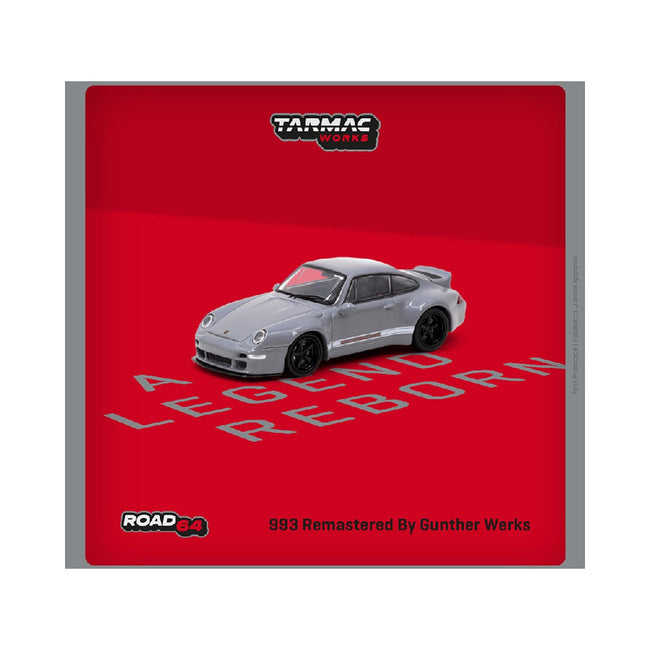 Gunther Werks 993 Gray "Road64" Series 1/64 Diecast Model Car by Tarmac Works - Tarmac Works - ModelCars.com