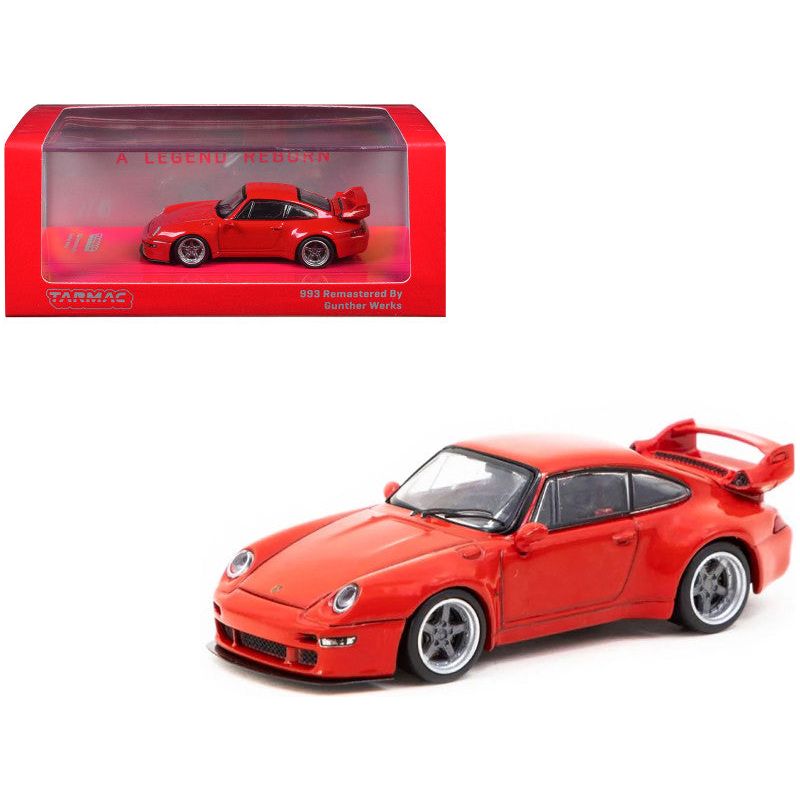 Gunther Werks 993 Red "Road64" Series 1/64 Diecast Model Car by Tarmac Works - Tarmac Works - ModelCars.com
