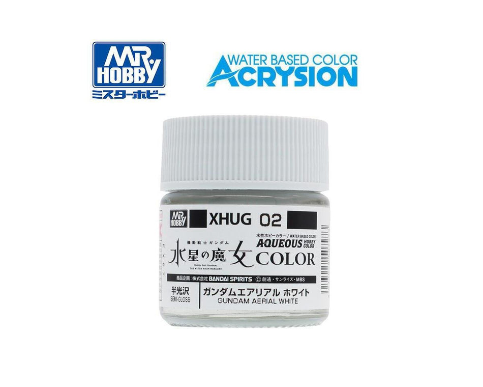 MR. HOBBY PAINTS AND TOOLS GUNDAM AERIAL WHITE GSI AQUEOUS
This product was added to our catalog on March 4, 2024