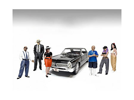 "Hanging Out 3" 6 piece Figure Set for 1/18 Scale Models by American Diorama-American Diorama-ModelCars.com