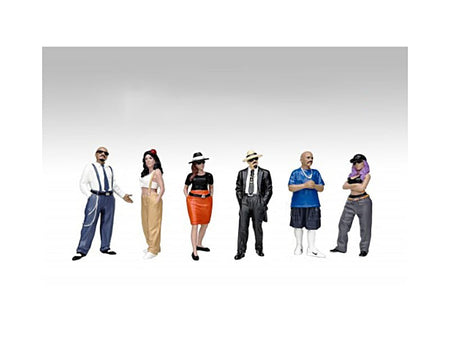 "Hanging Out 3" 6 piece Figure Set for 1/18 Scale Models by American Diorama-American Diorama-ModelCars.com