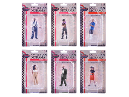 "Hanging Out 3" 6 piece Figure Set for 1/18 Scale Models by American Diorama-American Diorama-ModelCars.com