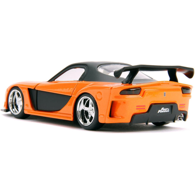 Han's Mazda RX-7 RHD (Right Hand Drive) Orange Metallic and Black "Fast & Furious" Movie 1/32 Diecast Model Car by Jada-Jada-ModelCars.com
