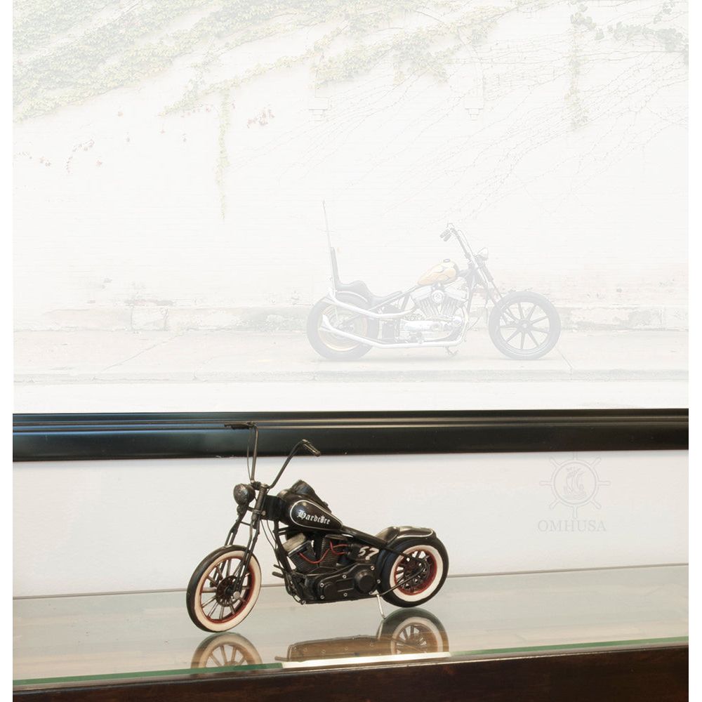 Hardcore 67 Chopper Motorcycle Metal Handmade - Old Modern - ModelCars.com