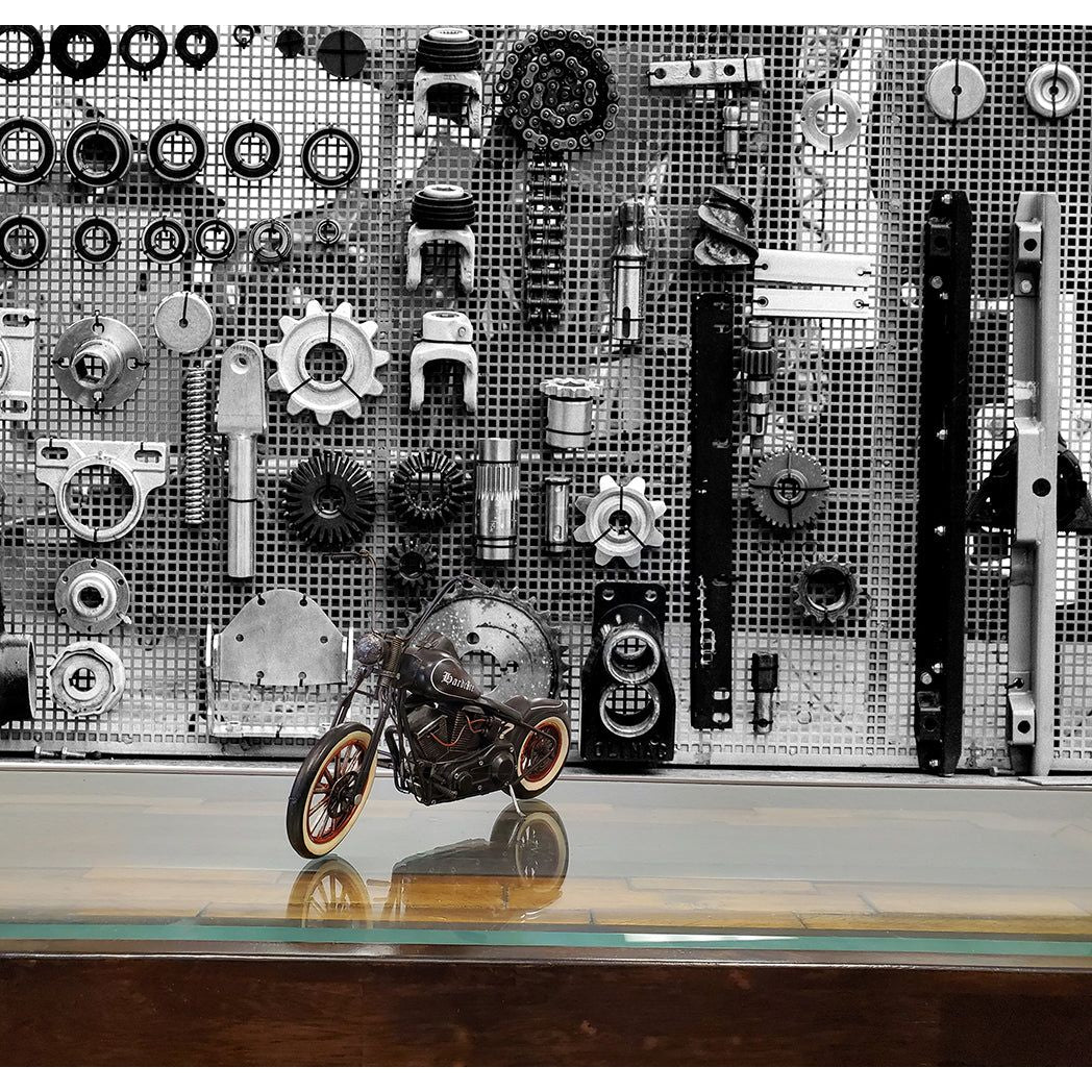 Hardcore 67 Chopper Motorcycle Metal Handmade - Old Modern - ModelCars.com