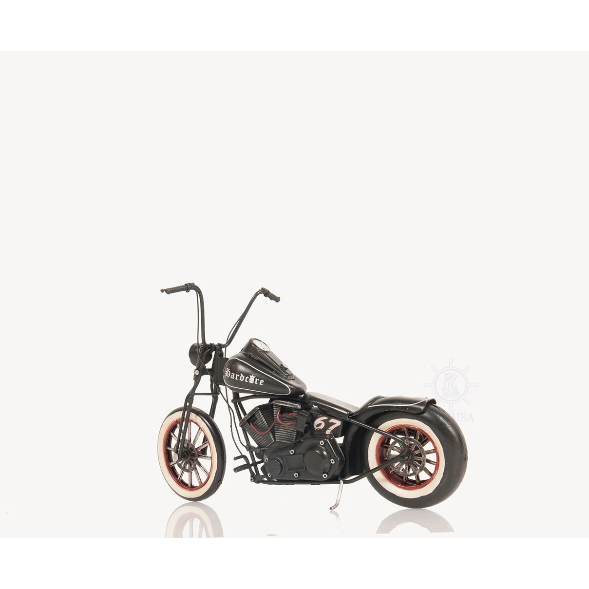 Hardcore 67 Chopper Motorcycle Metal Handmade - Old Modern - ModelCars.com