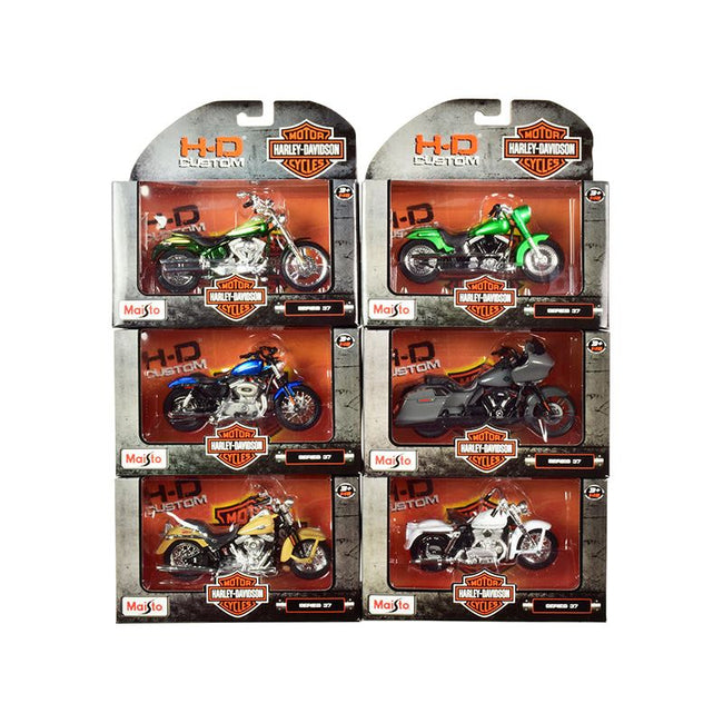 Harley - Davidson Motorcycles 6 piece Set Series 37 1/18 Diecast Models by Maisto - Maisto - ModelCars.com