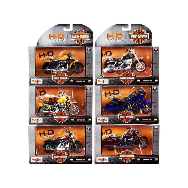 Harley - Davidson Motorcycles 6 piece Set Series 39 1/18 Diecast Models by Maisto - Maisto - ModelCars.com