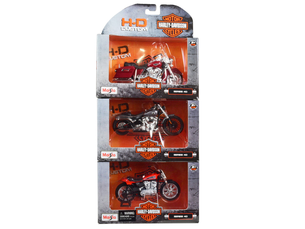 Harley-Davidson Motorcycles 6 piece Set Series 40 1/18 Diecast Models by Maisto-Maisto-ModelCars.com