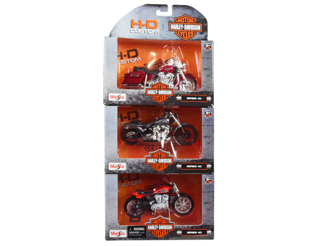 Harley-Davidson Motorcycles 6 piece Set Series 40 1/18 Diecast Models by Maisto-Maisto-ModelCars.com