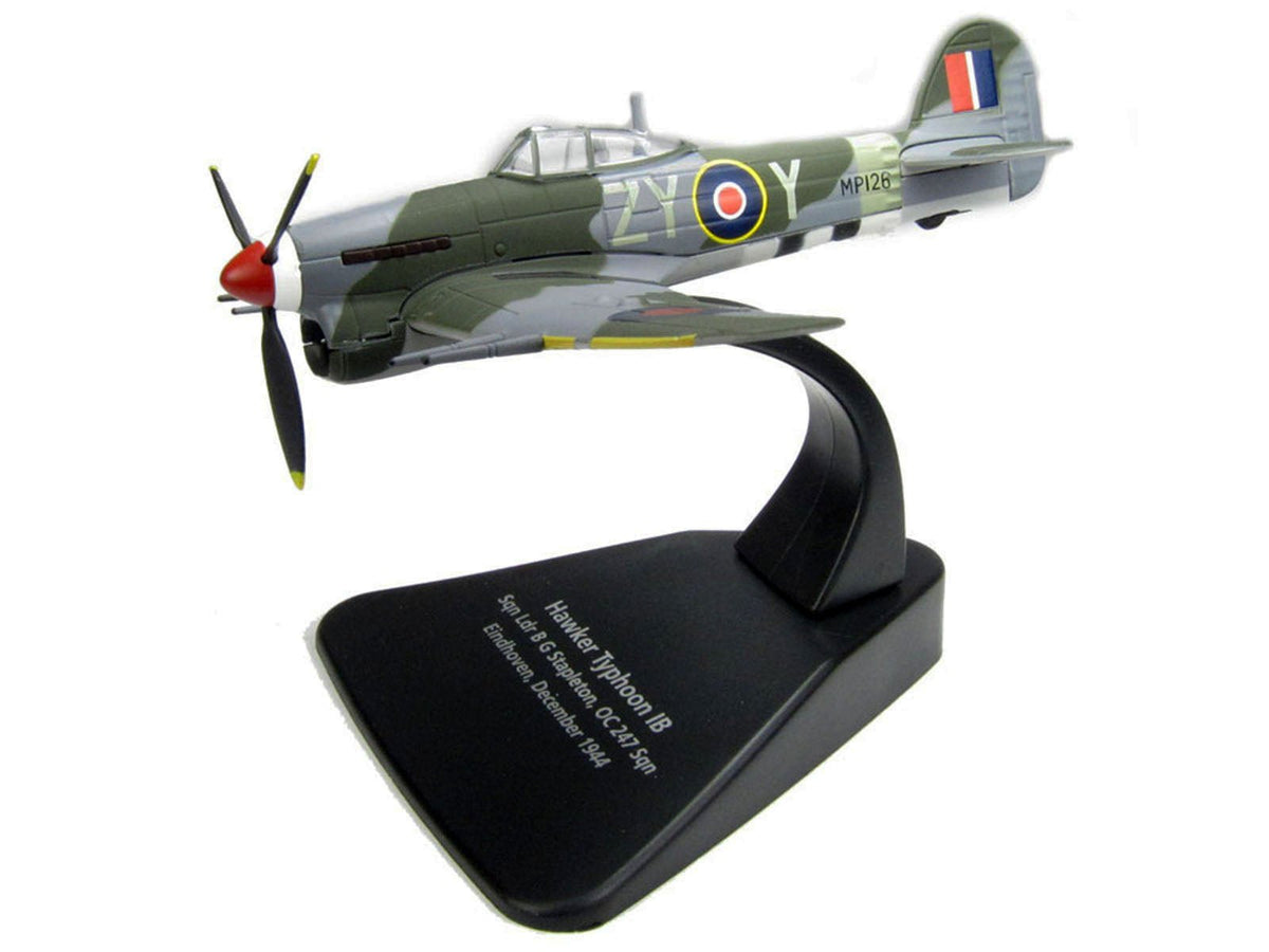 Hawker Typhoon Mk.IB Fighter-Bomber Aircraft "MP126 No.247 Squadron Gerald Stapleton RAF Eindhoven Holland" (1944) Royal Air Force "Oxford Aviation" Series 1/72 Diecast Model Airplane by Oxford Diecast-Oxford Diecast-ModelCars.com