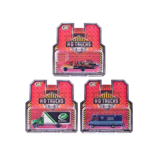 "H.D. Trucks" Series 26 Set of 3 pieces 1/64 Diecast Models by Greenlight-Greenlight-ModelCars.com