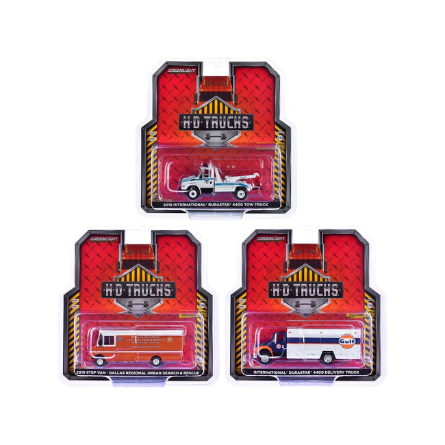 "Heavy Duty H.D. Trucks" Set of 3 pieces Series 25 1/64 Diecast Models by Greenlight - Greenlight - ModelCars.com