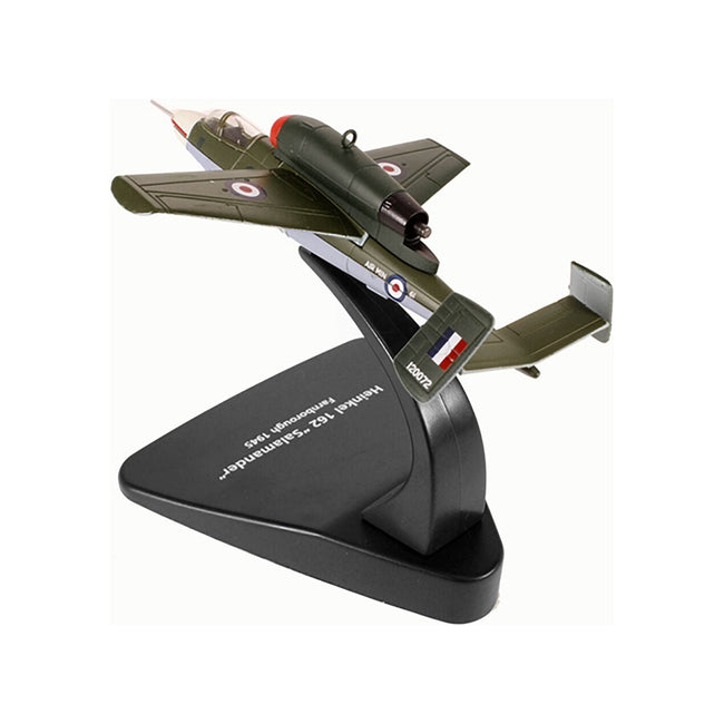 Heinkel 162 "Salamander" Jet Fighter Farnborough England (1945) "Oxford Aviation" Series 1/72 Diecast Model Airplane by Oxford Diecast - Oxford Diecast - ModelCars.com